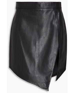 Maticevski Missie Leather Mini Skirt - Grey