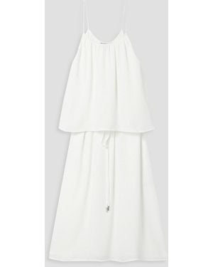 ATM Layered Georgette Dress - White