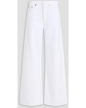 RE/DONE Palazzo Mid-Rise Wide-Leg Jeans - White