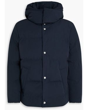 Sandro Quilted Shell Hooded Jacket - Blue
