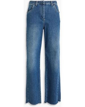 Fabiana Filippi Faded High-rise Wide-leg Jeans - Blue