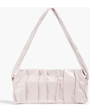 Elleme Schultertasche aus leder mit falten - Pink