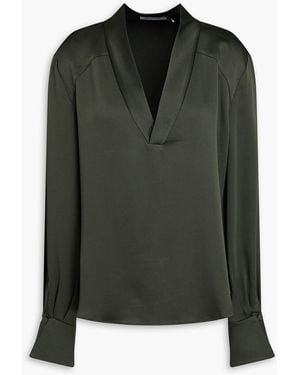 Jonathan Simkhai Maisey bluse aus glänzendem crêpe - Grün