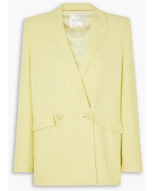 Galvan London Boyfriend Woven Blazer - Yellow