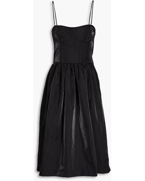 Stella Nova Montana gerafftes midikleid aus organza - Schwarz