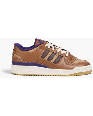 adidas Originals Heitor Forum 84 Leather And Shell Trainers - Brown