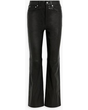 Rag & Bone Alex hose mit geradem bein aus leder - Schwarz
