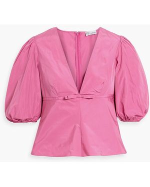 RED Valentino Bow-Detailed Taffeta Top - Pink