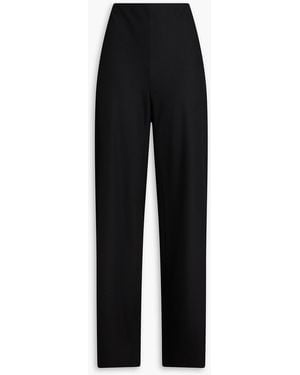 Vince Flannel Wide-leg Pants - Black