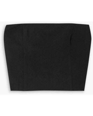 GAUGE81 Tona Cropped Strapless Crepe Top - Black