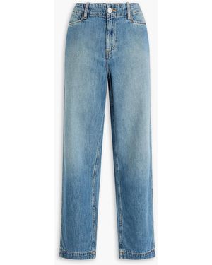 RE/DONE Slacker High-Rise Straight-Leg Jeans - Blue