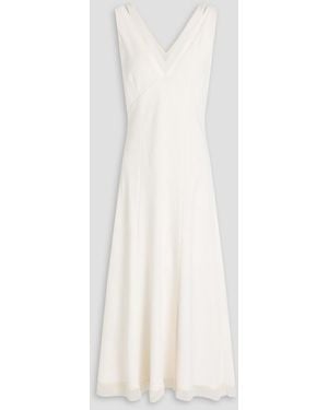 Vince Crepe Midi Dress - White