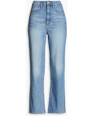 Triarchy Cropped High-rise Straight-leg Jeans - Blue