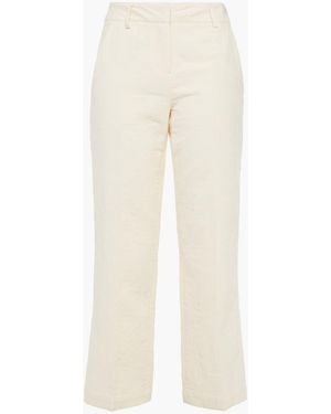 Vanessa Bruno Nastia Cropped Cotton Bootcut Pants - Natural