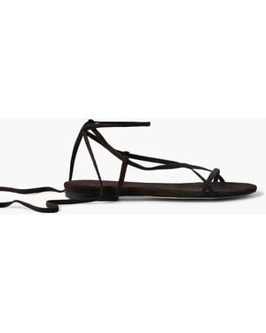 Aeyde Penny Suede Sandals - Black
