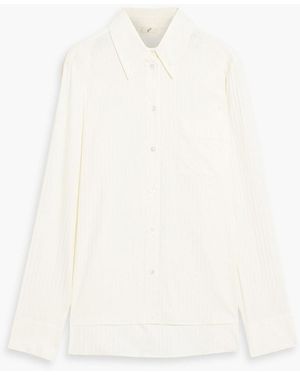 BITE STUDIOS Striped Cotton And Silk-blend Jacquard Shirt - White