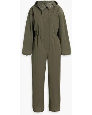 Ganni Ripstop Hooded Jumpsuit - Green