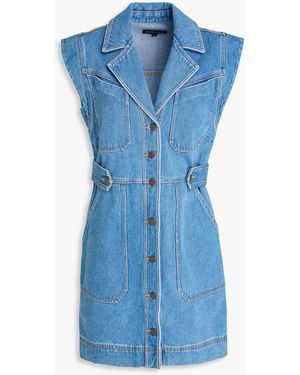 Veronica Beard Jax Denim Mini Dress - Blue