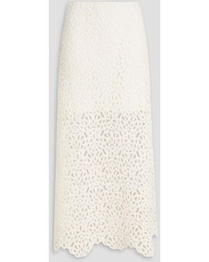 Maje Crocheted Cotton Maxi Skirt - Natural