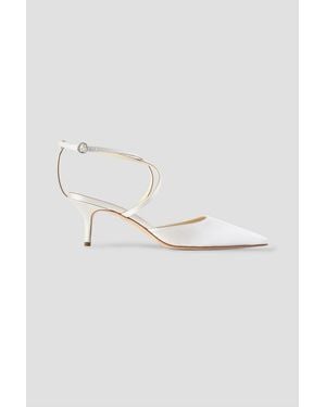 Aeyde Salome Satin Court Shoes - White