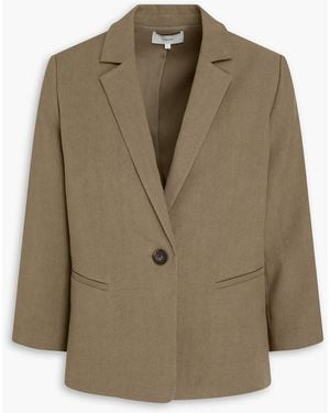 Vince Linen-Blend Blazer - Green