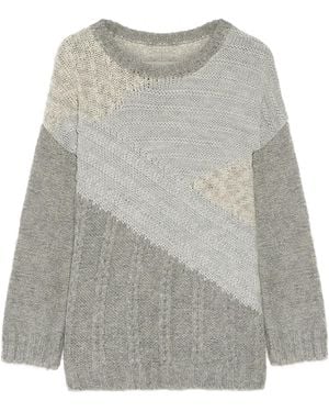 Current/Elliott Cable-Knit Alpaca-Blend Sweater - Gray