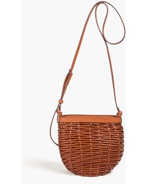 STAUD Anouk Leather Bucket Bag - White