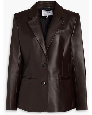 FRAME The Femme Leather Blazer - Black