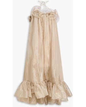 Zimmermann Ruffled Organza Gown - Natural