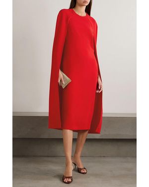 striped knit cape style midi dress by stella mccartney Stella McCartney Women's Draped Cape Midi-Dress - Black