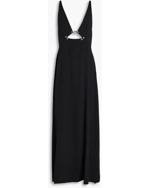 Rabanne Cutout Crepe Maxi Dress - Black