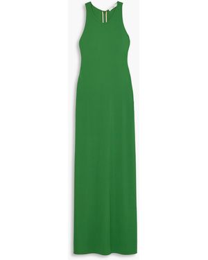 Tibi Serpentine Stretch-Jersey Midi Dress - Green
