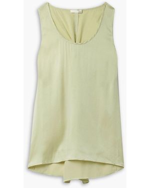 Skin Tal tanktop aus vorgewaschener stretch-seide mit twist-detail - Grün