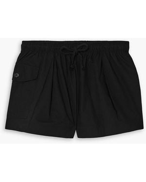NINETY PERCENT Hudson Cotton-Poplin Shorts - Black