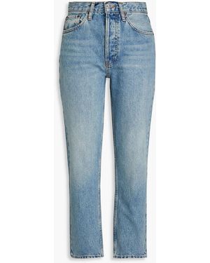 RE/DONE High-rise Straight-leg Jeans - Blue