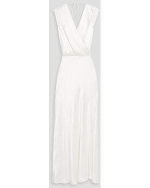Bec & Bridge Moon Dance Draped Satin-Crepe Maxi Dress - White