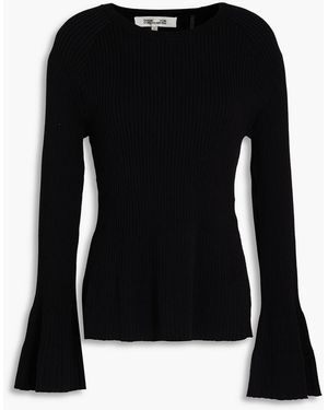 Diane von Furstenberg Talley Ribbed-knit Jumper - Black