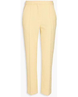 Rebecca Vallance Claire Bouclé-tweed Tapered Pants - Natural