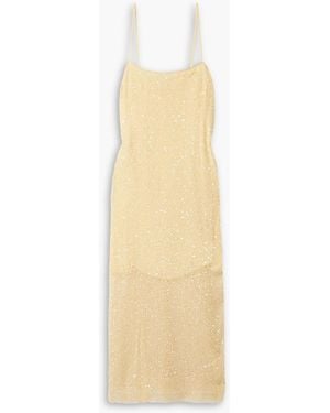 Jason Wu Sequined Open-knit Midi Dress - White