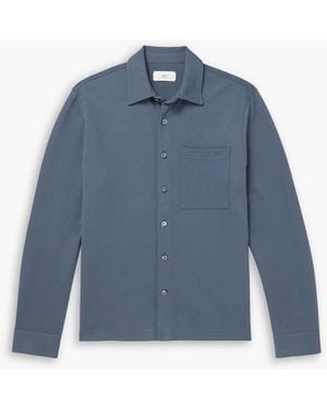MR P. Cotton-Piqué Shirt - Blue