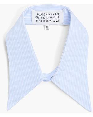 Maison Margiela Striped Cotton Collar - Blue