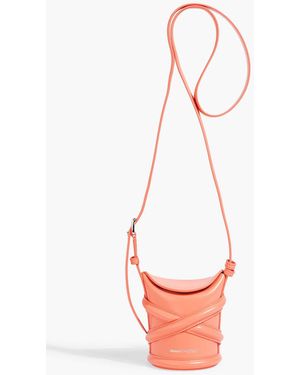 McQueen The Curve Mini Leather Cross-Body Bag - White