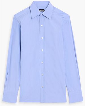 Tom Ford Cotton-Poplin Shirt - Blue