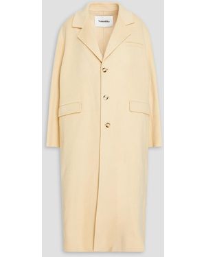 Nanushka Wool And Silk-blend Felt Coat - Natural