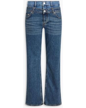 Maje High-Rise Straight-Leg Jeans - Blue