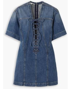 Stella McCartney Denim Mini Dress - Blue