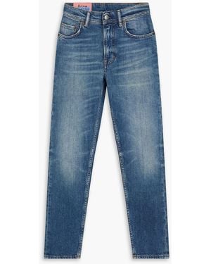 Acne Studios Cropped Faded Mid-rise Skinny Jeans - Blue