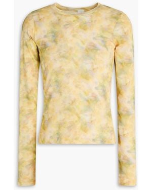 RE/DONE Printed Cotton-jersey Top - Yellow