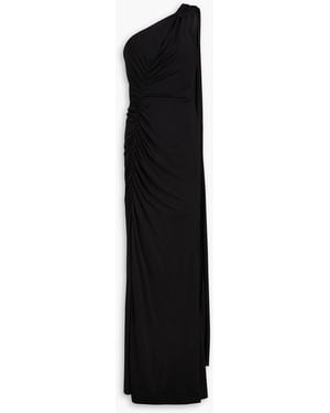 Marchesa Geraffte robe aus jersey mit cut-outs - Schwarz