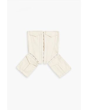 Dion Lee Trägerloses cropped oberteil aus denim - Weiß